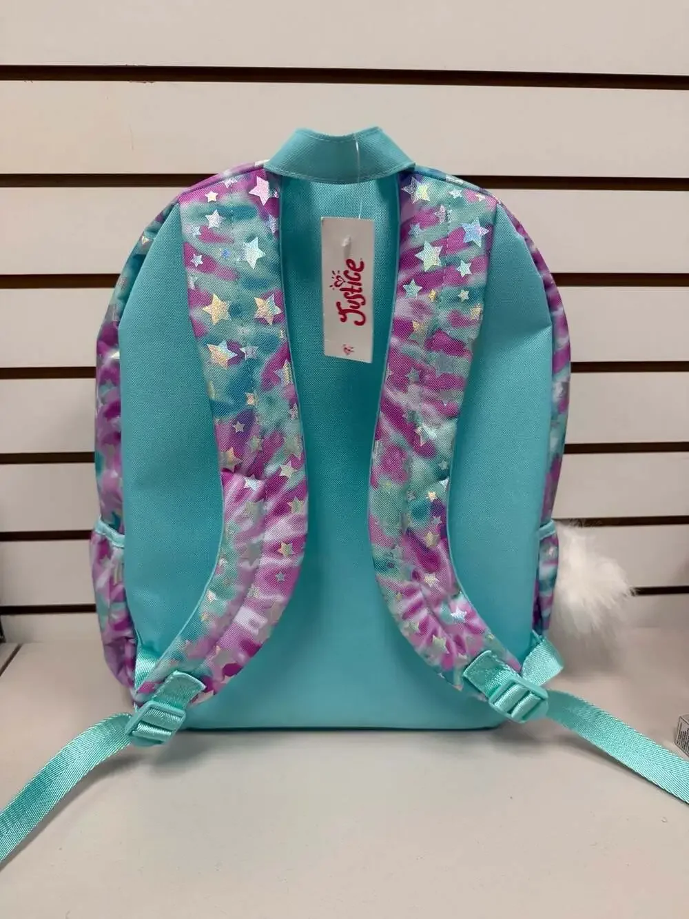 Justice Girls Tie Dye Shimmer Foil Stars Backpack and Matching Lunch Box Set NWT